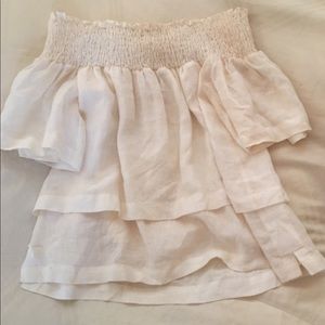 cream off the shoulder top from intermix